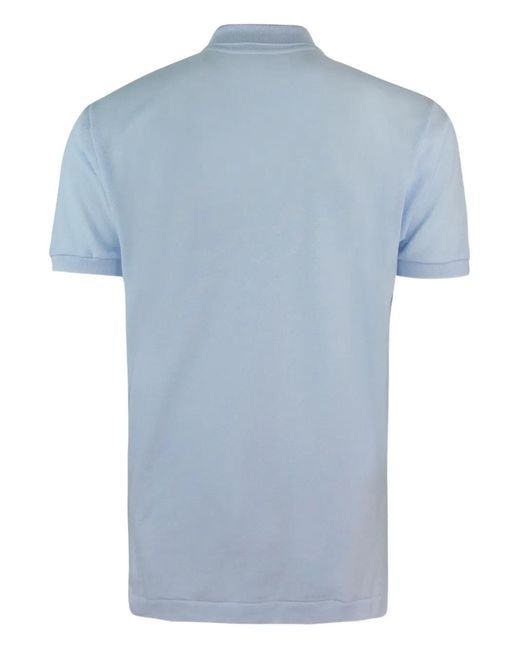 Lacoste Blue Logo-Patch Polo Shirt for men