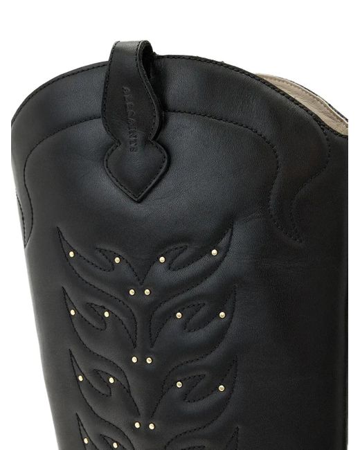 AllSaints Black Bottines À Détails De Clous