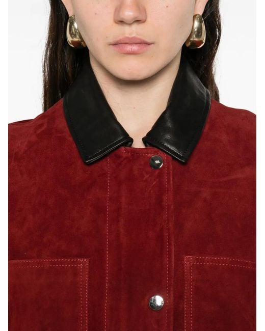 Nour Hammour Red Barn Suede Jacket