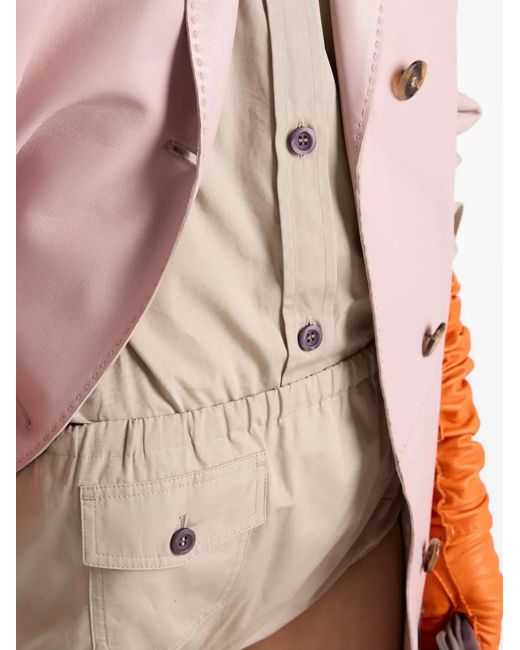 Prada Natural Poplin Shorts