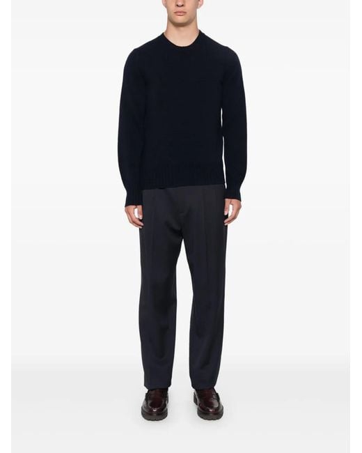 Doppiaa Blue Round-Neck Sweater for men