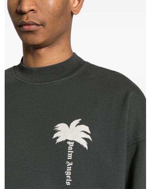 Palm Angels Katoenen Sweater in het Black voor heren