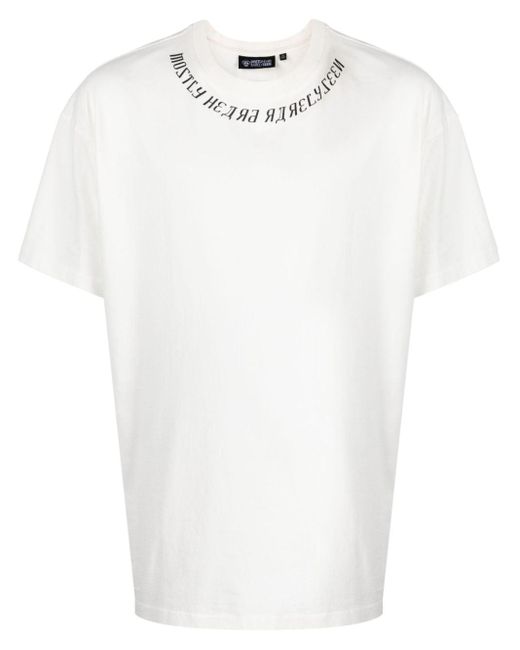 Camiseta con logo estampado Mostly Heard Rarely Seen de hombre de color White