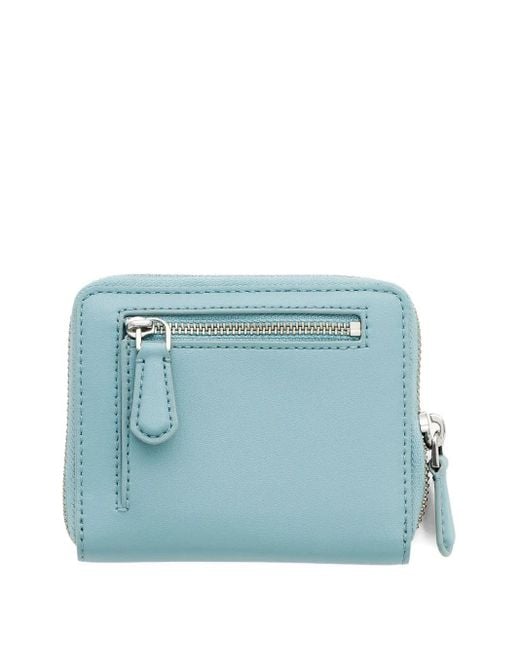 Marc Jacobs Blue Zip Leather Wallet