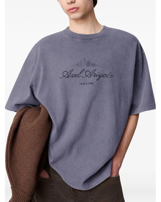 Axel Arigato Blue Nyc Washed Sky T-Shirt for men