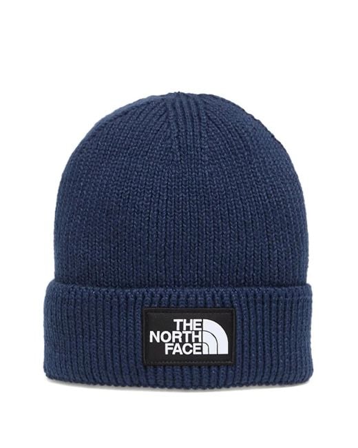 The North Face Blue Beanie Mit Logo-Patch