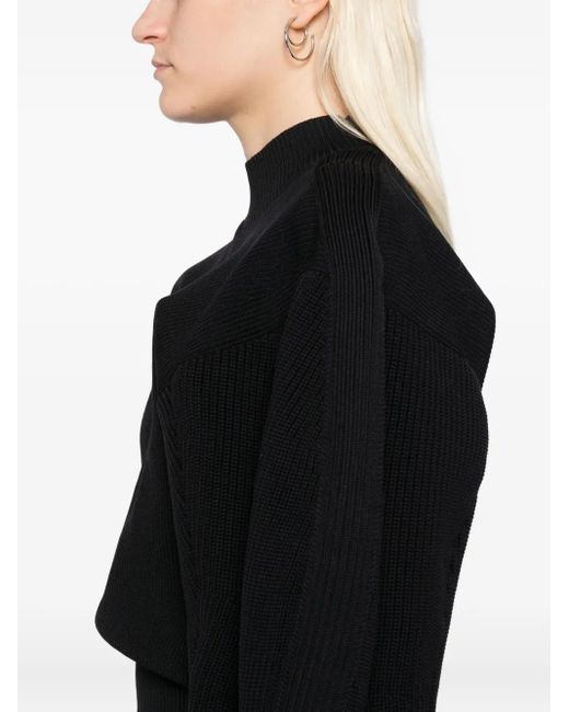 Sacai Black Pullover Mit Puffärmeln
