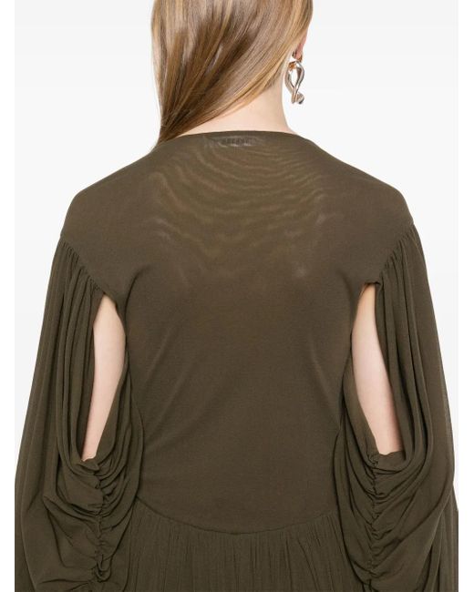 Philosophy Di Lorenzo Serafini Maxi-Jurk Met V-Hals in het Green