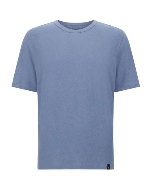 Boggi T-Shirt aus Leinenstretch in Blue für Herren