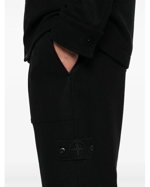 Stone Island Black Jogger Pants for men
