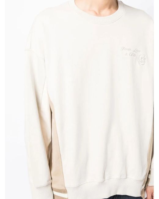 FIVE CM White Embroidered-Logo Sweatshirt for men