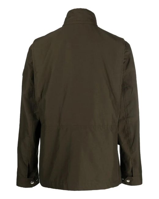 Woolrich Green High-Neck Bomber Jacket for men