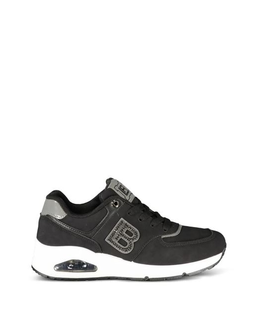 Laura Biagiotti Black Baskets À Patch Logo Et Ornements En Cristal