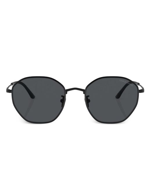 Giorgio Armani Sonnenbrille mit geometrischem Gestell in Black für Herren