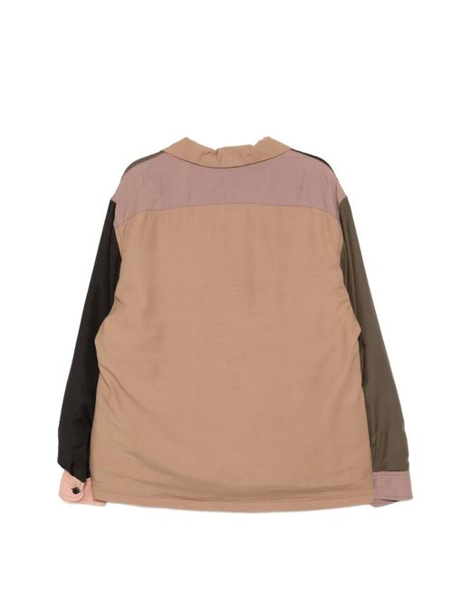 Visvim Brown Colour-Block Panelled Jacket for men