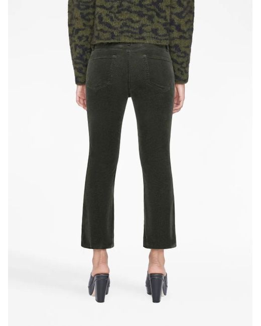 FRAME Green Le Crop Flared Cropped Jeans