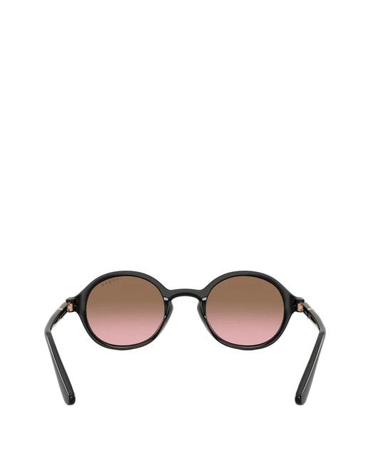 Vogue Black Round-Frame Sunglasses