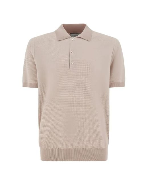 Canali Natural Textured-Knit Cotton Polo Shirt for men