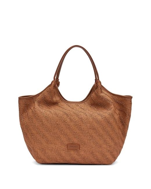 Frau Brown Sac Cabas À Rayures Diagonales