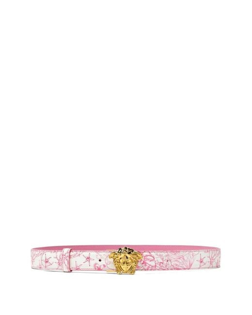 Versace Pink La Medusa Belt