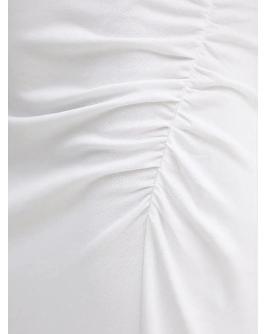 Pinko Maxi-Jurk Met Split En Zijsplit in het White