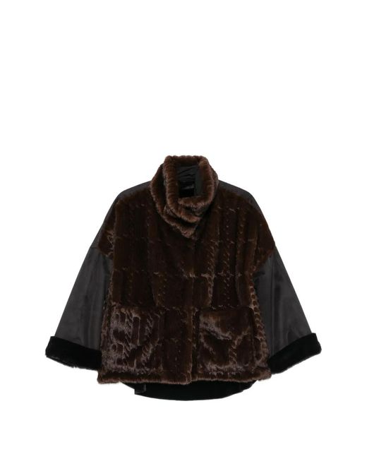 Parka Con Inserti di Collection Privée in Black