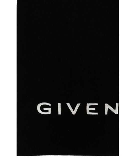 Écharpe En Cachemire Mélangé À Logo Brodé Givenchy pour homme en coloris Black