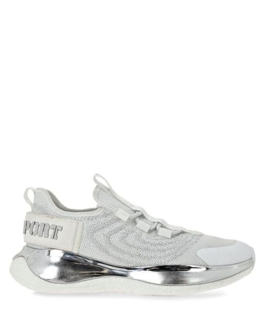 Philipp Plein White Gen X.02 Metallic Sneakers
