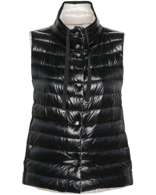 Herno Black Padded Quilted Gilet