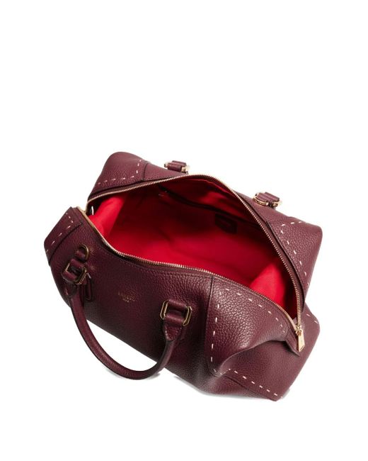 Lancel Boston レザー ハンドバッグ M Purple
