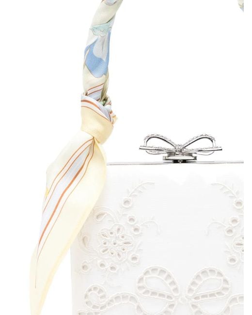Self-Portrait White Pochette À Détail De Nœud