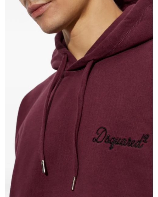 DSquared² Logo-Embroidered Drawstring Hoodie for men