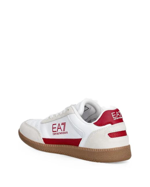 EA7 White Baskets À Logo Imprimé