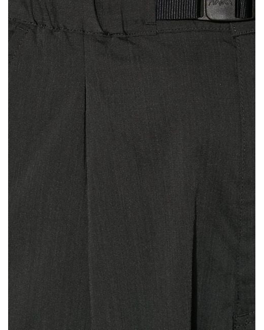 NANGA Black Hinoc Ripstop Field Buckle-Fastening Cargo Pants for men