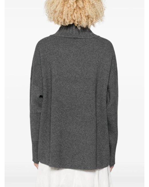 Pull Nervuré Carlotta À Col Montant Liviana Conti en coloris Gray
