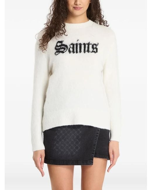AllSaints White Gestrickter Pullover