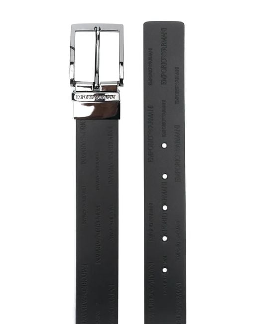 Emporio Armani Black Leather Belt for men