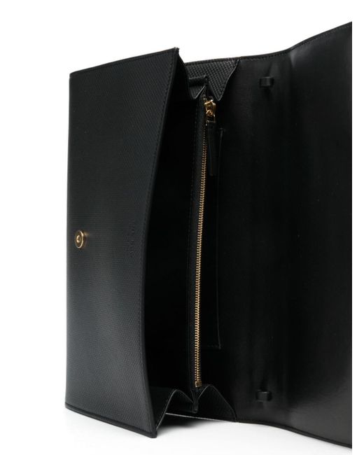 The Row Black Large Envelope-style Clutch Bag