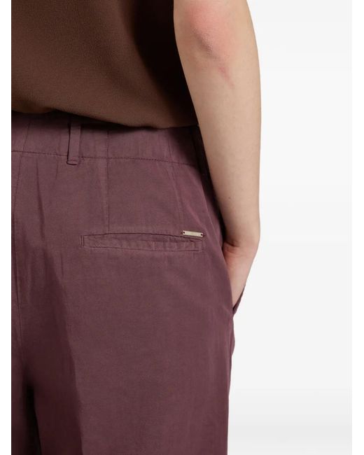 Incotex Red Belt-Loop Palazzo Pants
