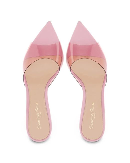 Gianvito Rossi Pink Elle 55 Mules