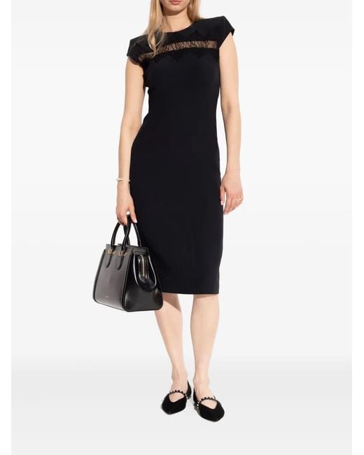 McQueen Black Stud-Detailing Ballet Flats