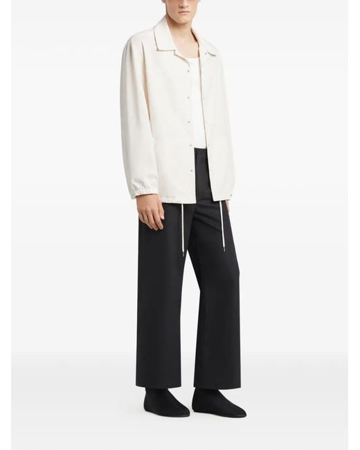 Courreges White Logo Lettering Drawstring Hem Jacket for men