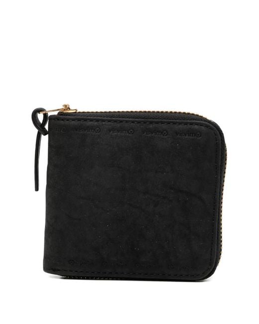 Visvim Black Portefeuille Zippé À Logo Embossé for men