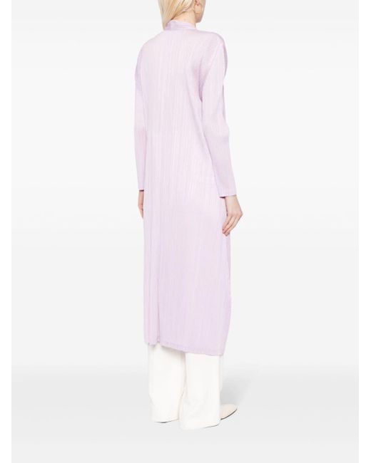 Chemise plissée à coupe longue Pleats Please Issey Miyake en coloris Purple