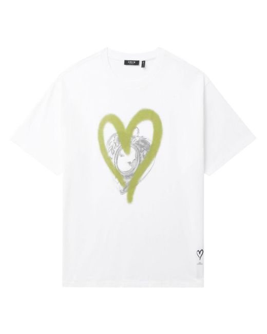 T-shirt con stampa grafica di FIVE CM in White da Uomo