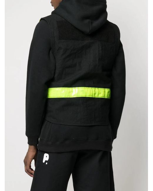 Sankuanz Black Layered Reflective-Detail Hoodie