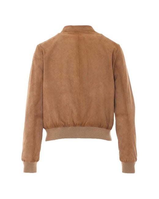 Bully Brown Suede Bomber Jacket