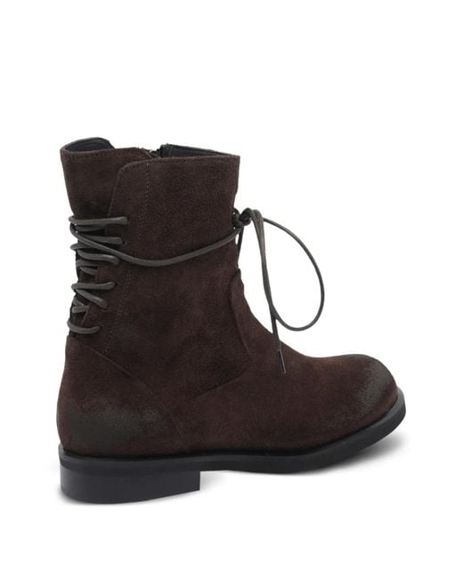 Poeve Black Arlo Lace-Up Ankle Boots