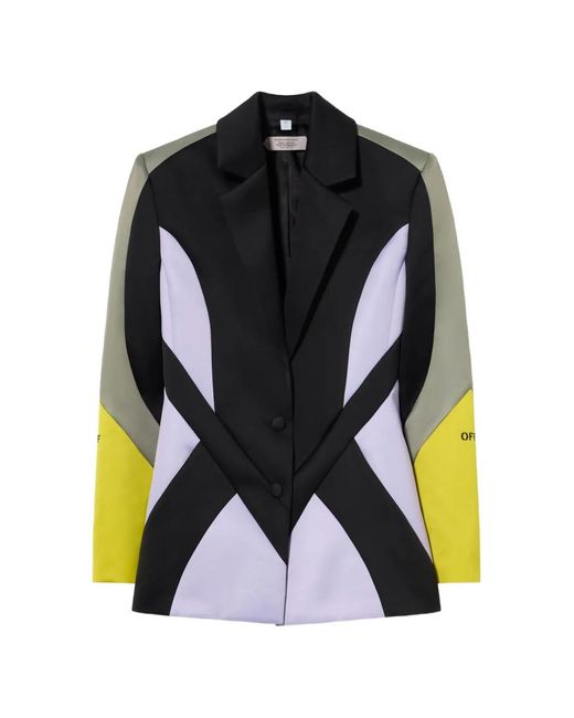 Off-White c/o Virgil Abloh Black Colour-Block Blazer