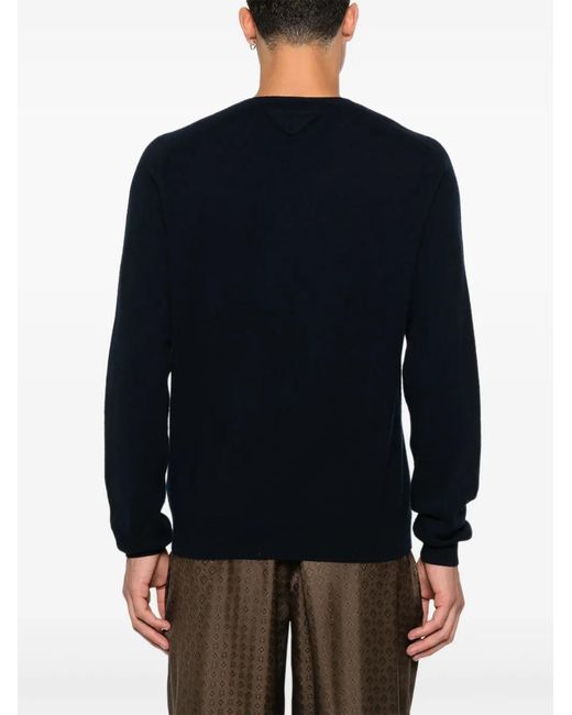 Prada Black V-Neck Sweater for men